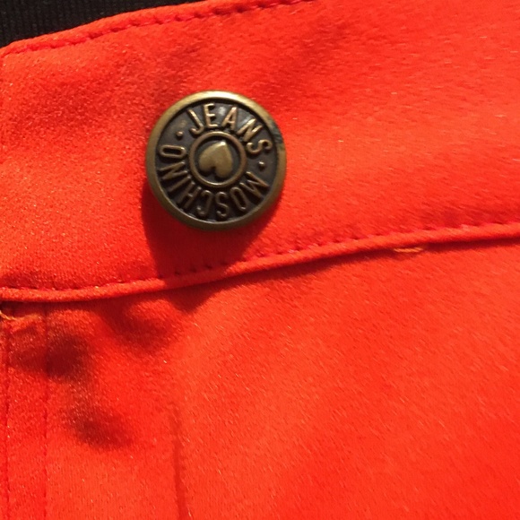 ❤️NEW MOSCHINO❤️Jeans Red Mini Skirt Vintage VTG New Authentic - Picture 5 of 12